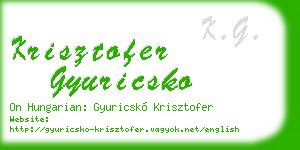 krisztofer gyuricsko business card
